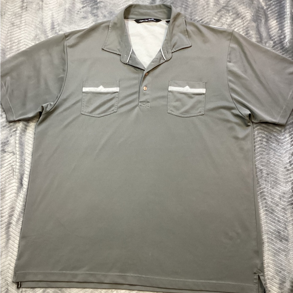Mens Travis Mathew Golf Polo Shirt Gray XXL.